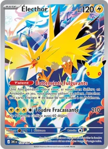 Carte Pokémon Électhor 133/128 du set 30e Anniversaire