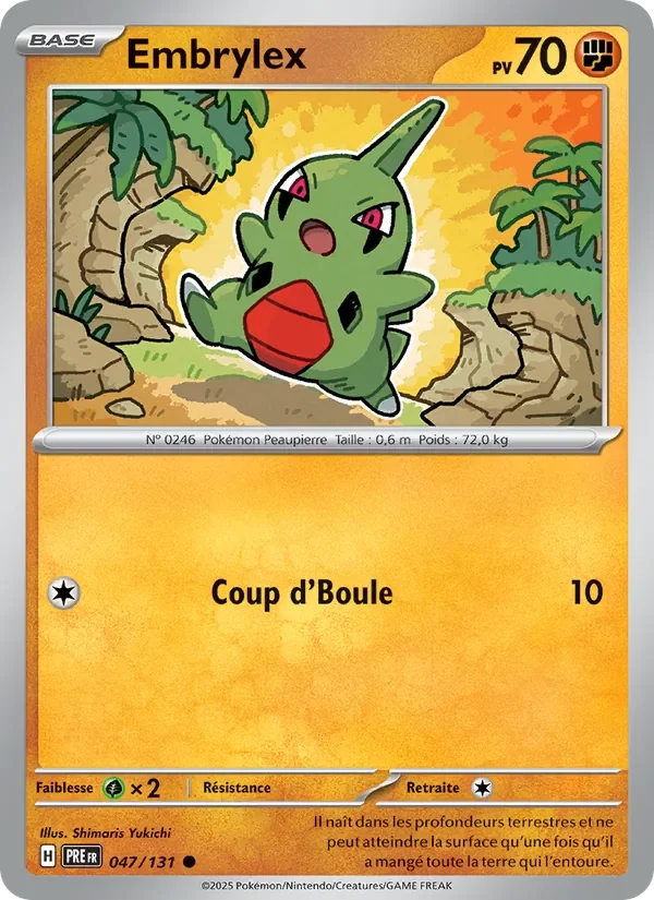 Carte Pokémon Embrylex 047/131 — Évolutions Prismatiques