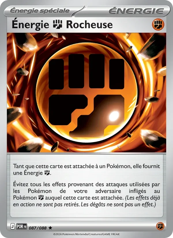 Carte Pokémon Énergie Fighting Rocheuse 087/124 — Équilibre Parfait