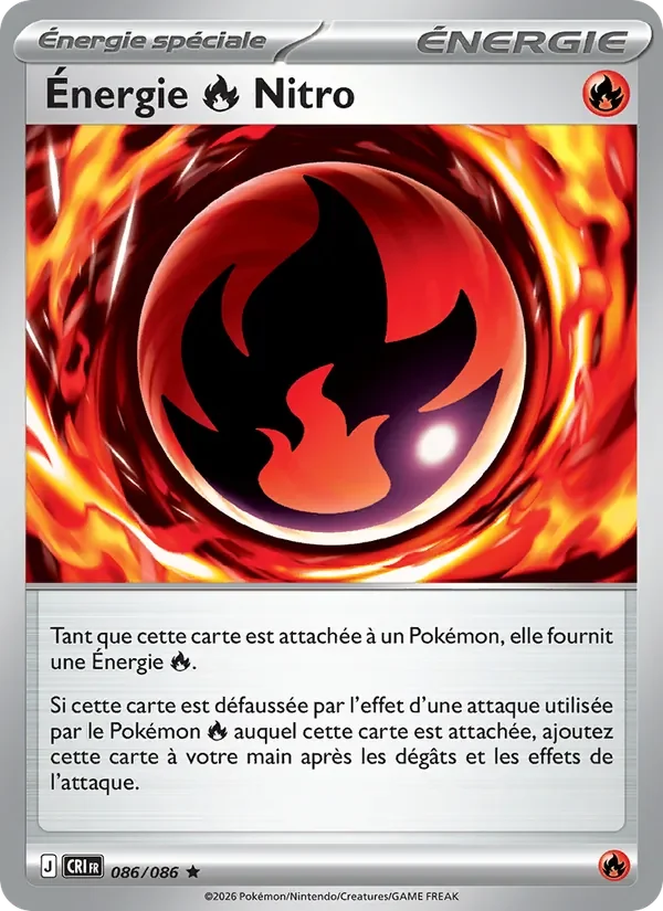 Carte Pokémon Énergie Fire Nitro 086/122 — Chaos Ascendant