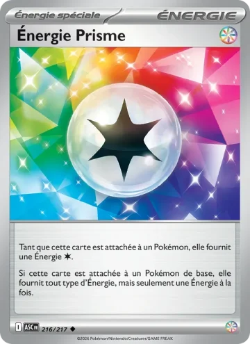 Carte Pokémon Énergie Prisme 216/217, extension Héros Transcendants