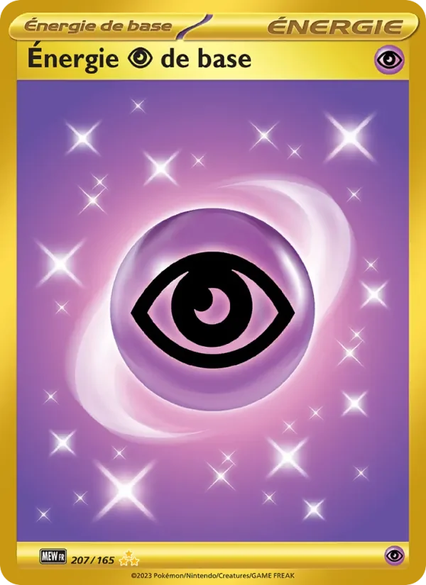 Carte Pokémon Énergie Psychic de base 207/165 — 151