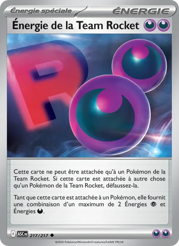 Carte Pokémon Énergie de la Team Rocket 217/295 — Héros Transcendants
