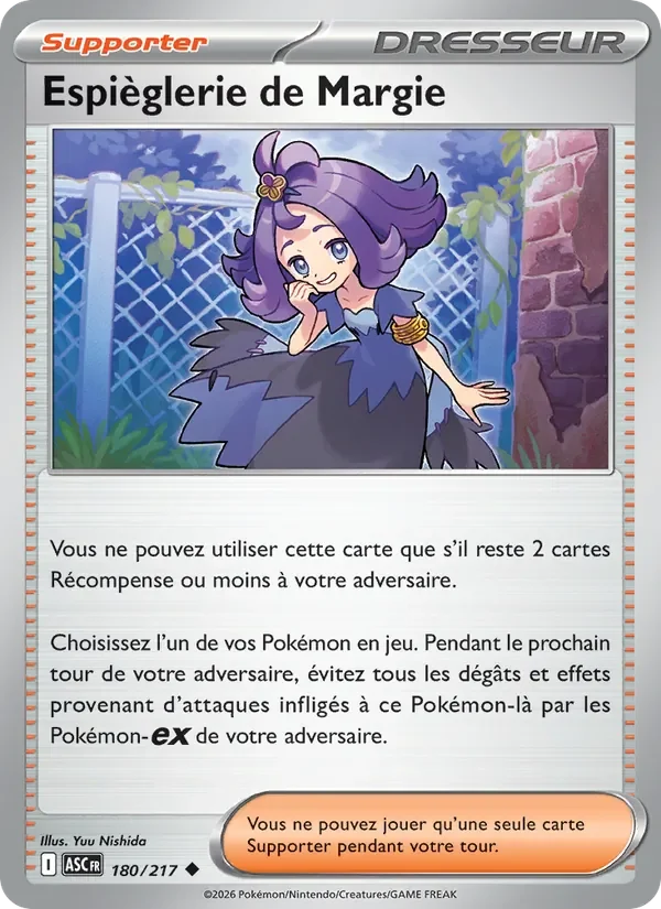 Carte Pokémon Espièglerie de Margie 180/295 — Héros Transcendants