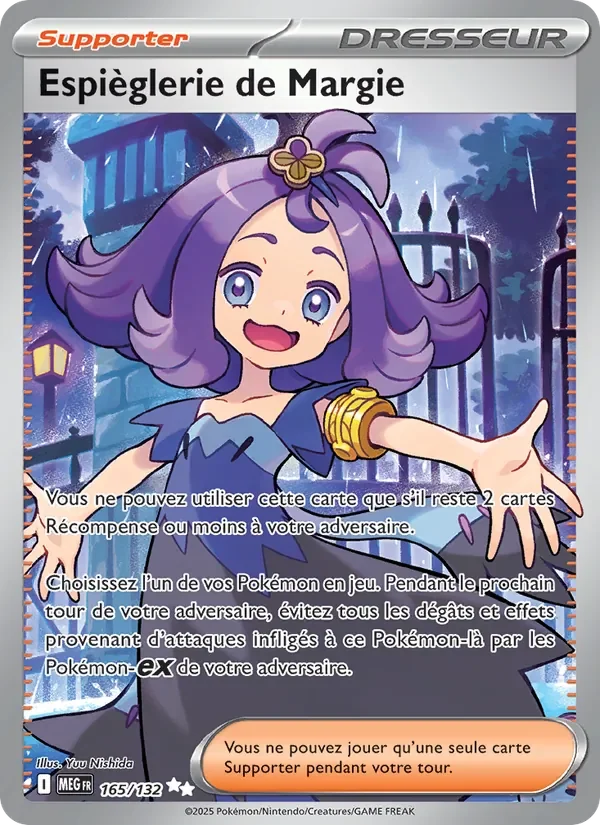 Carte Pokémon Espièglerie de Margie 165/132 — Méga-Évolution