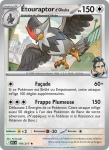 Carte Pokémon Étouraptor d'Okuba 170/295 — Héros Transcendants