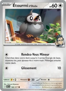 Carte Pokémon Étourmi d'Okuba 168/295 — Héros Transcendants
