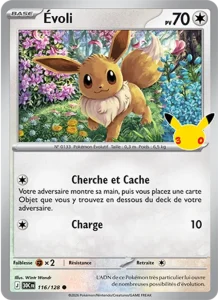 Carte Pokémon Évoli 116/128 du set 30e Anniversaire