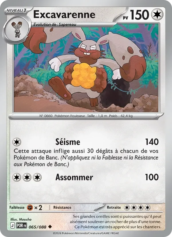 Carte Pokémon Excavarenne 065/124 — Équilibre Parfait