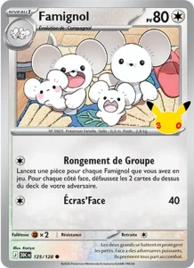 Carte Pokémon Famignol 125/128 du set 30e Anniversaire