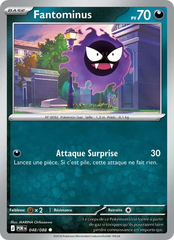 Carte Pokémon Fantominus 048/124 — Équilibre Parfait