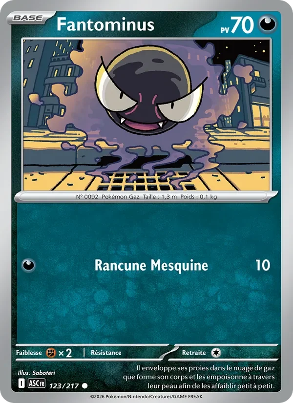 Carte Pokémon Fantominus 123/295 — Héros Transcendants