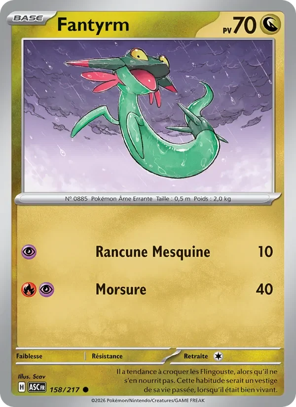 Carte Pokémon Fantyrm 158/295 — Héros Transcendants