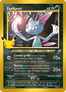 Carte Pokémon Farfuret 25/111 du set 30e Anniversaire