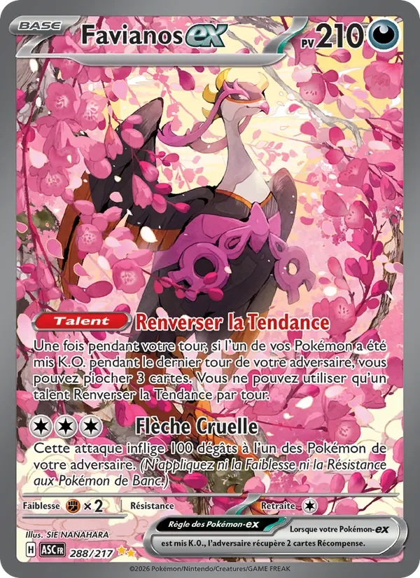 Carte Pokémon Favianos-ex 288/295 — Héros Transcendants