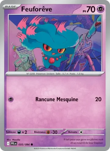 Carte Pokémon Feuforêve 035/094, extension Flammes Fantasmagoriques