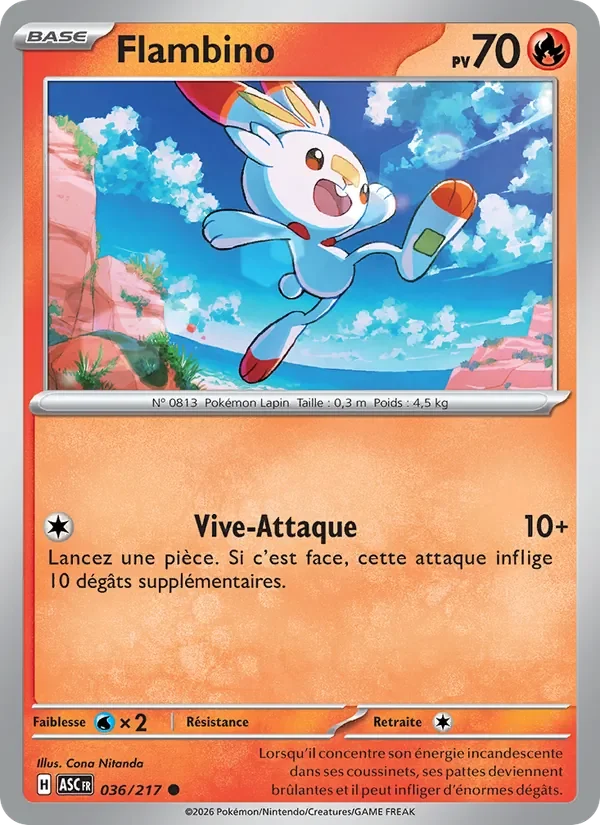 Carte Pokémon Flambino 036/295 — Héros Transcendants