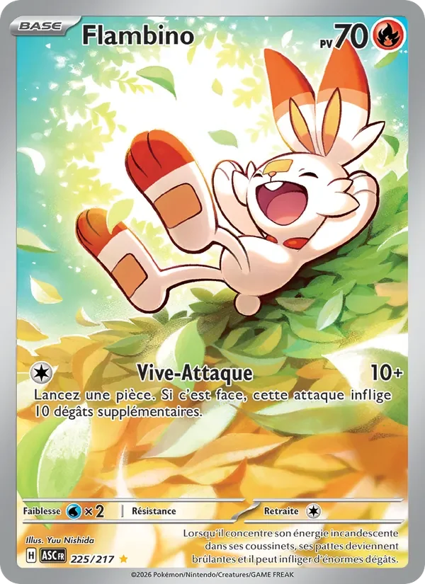 Carte Pokémon Flambino 225/295 — Héros Transcendants