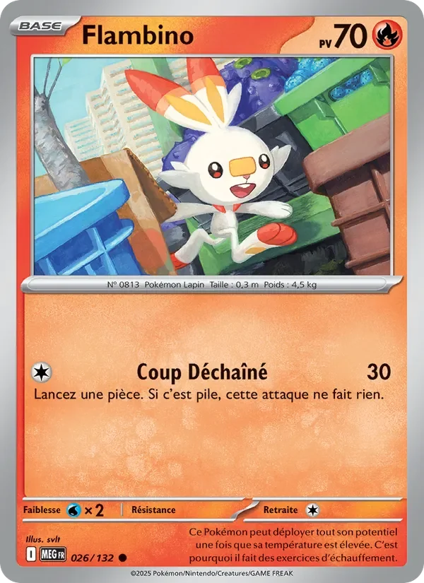 Carte Pokémon Flambino 026/132 — Méga-Évolution