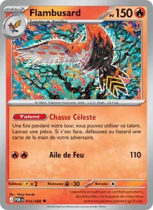Carte Pokémon Flambusard 014/124 — Équilibre Parfait
