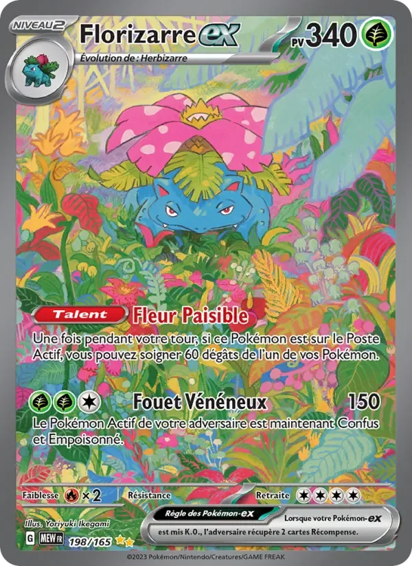 Carte Pokémon Florizarre-ex 198/165 — 151
