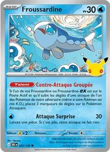 Carte Pokémon Froussardine 022/128 du set 30e Anniversaire
