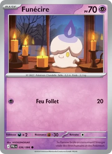 Carte Pokémon Funécire 036/084, extension Nuit Noire