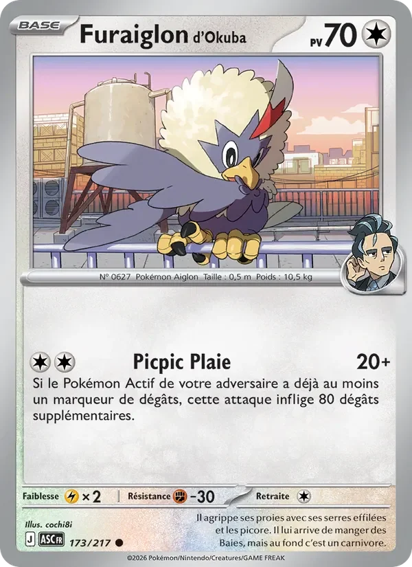 Carte Pokémon Furaiglon d'Okuba 173/295 — Héros Transcendants