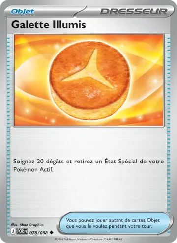 Carte Pokémon Galette Illumis 078/088, extension Équilibre Parfait