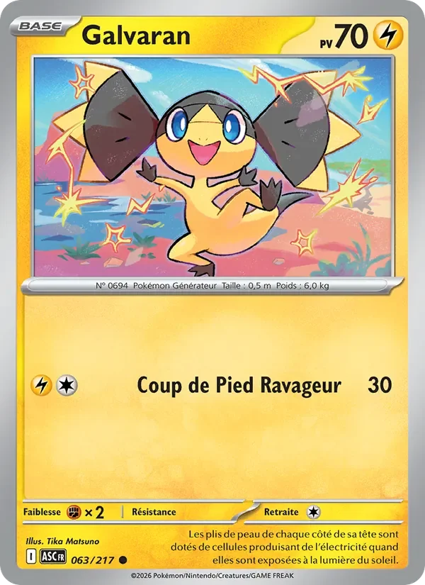 Carte Pokémon Galvaran 063/295 — Héros Transcendants
