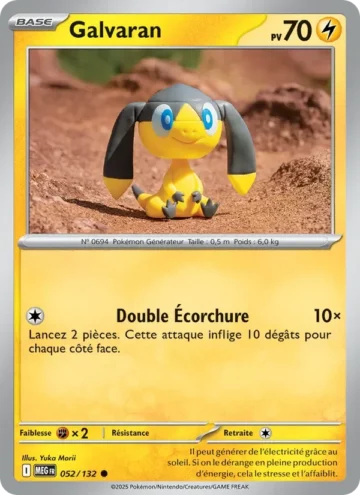 Carte Pokémon Galvaran 052/132, extension Méga-Évolution