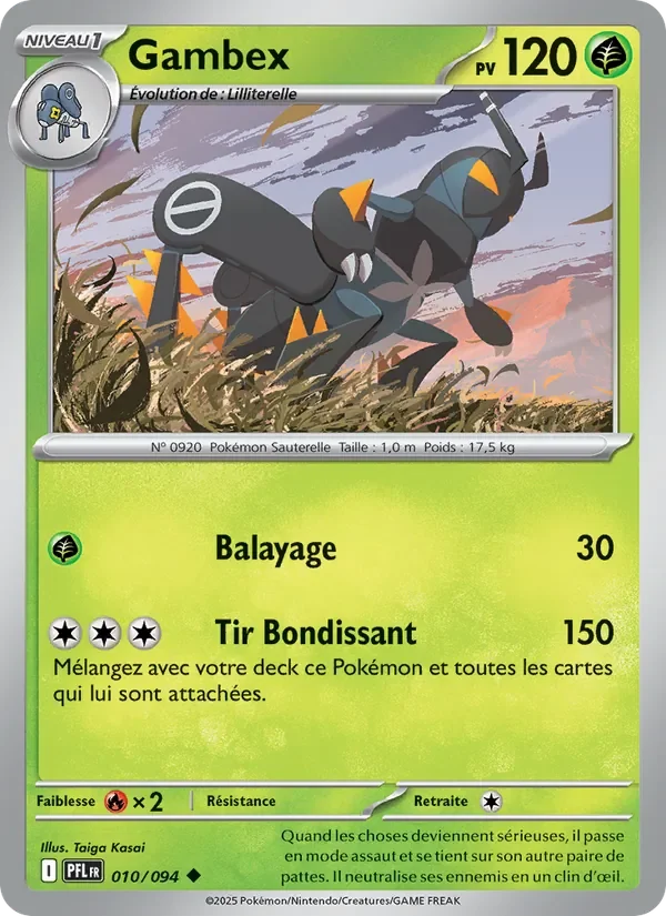 Carte Pokémon Gambex 010/094 — Flammes Fantasmagoriques