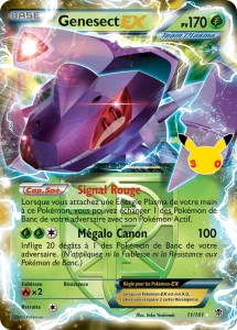 Carte Pokémon Genesect EX 11/101 du set 30e Anniversaire