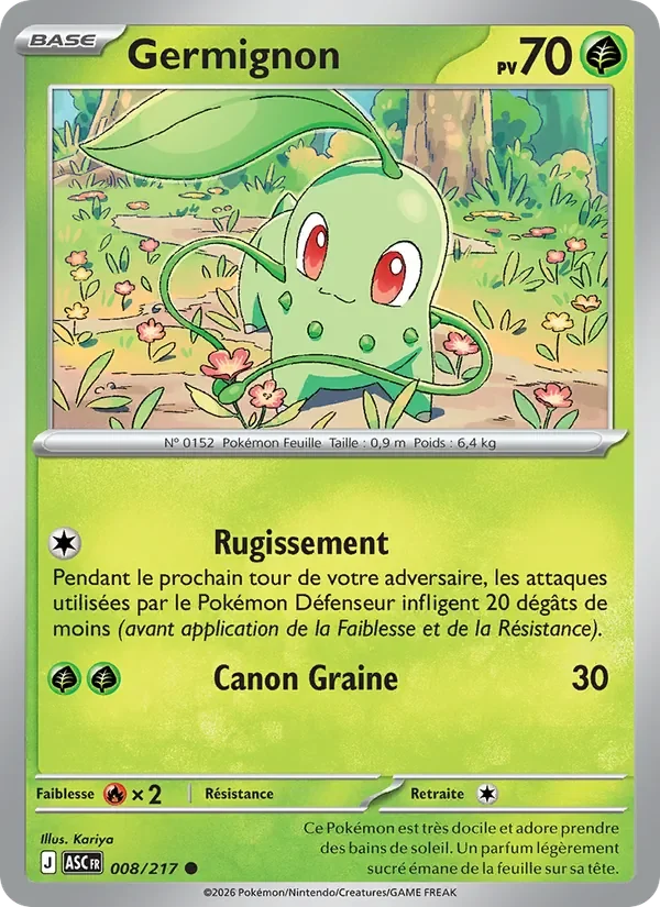 Carte Pokémon Germignon 008/295 — Héros Transcendants