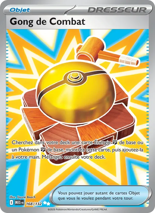 Carte Pokémon Gong de Combat 168/132 — Méga-Évolution