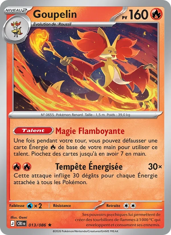 Carte Pokémon Goupelin 013/122 — Chaos Ascendant