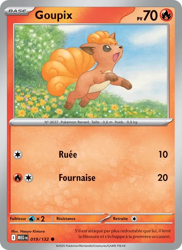 Carte Pokémon Goupix 019/132 — Méga-Évolution