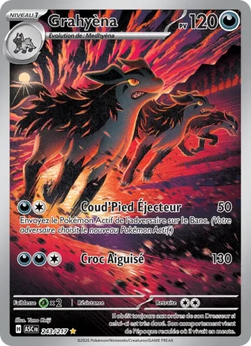 Carte Pokémon Grahyèna 243/217, extension Héros Transcendants