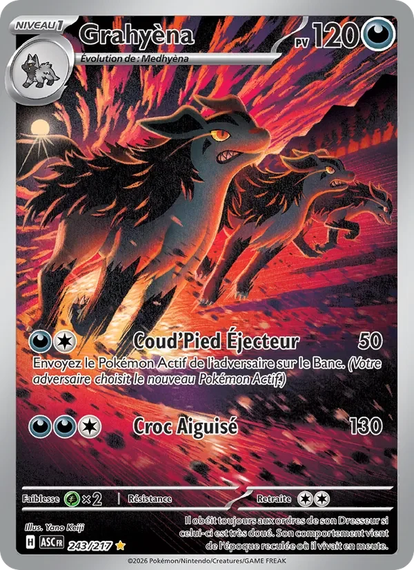 Carte Pokémon Grahyèna 243/295 — Héros Transcendants