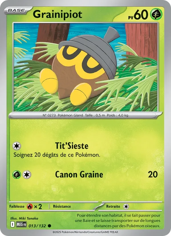 Carte Pokémon Grainipiot 013/132 — Méga-Évolution