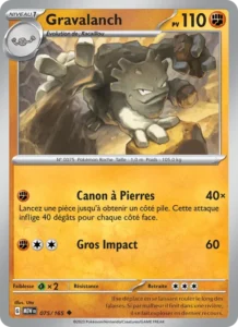 Carte Pokémon Gravalanch 075/165 — 151