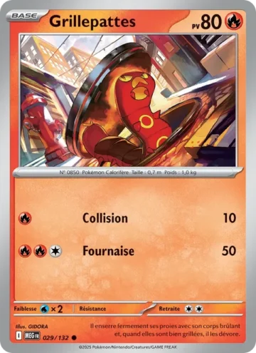 Carte Pokémon Grillepattes 029/132, extension Méga-Évolution