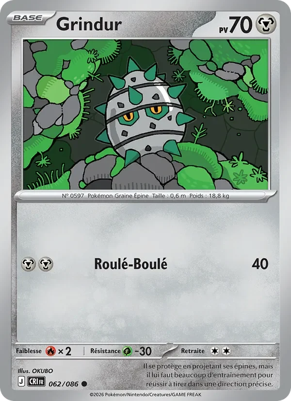 Carte Pokémon Grindur 062/122 — Chaos Ascendant