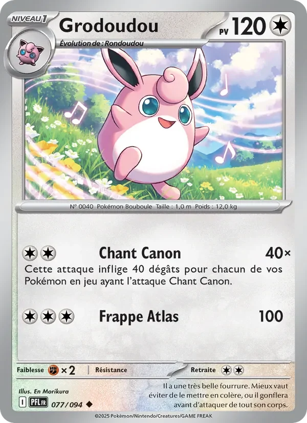 Carte Pokémon Grodoudou 077/094 — Flammes Fantasmagoriques