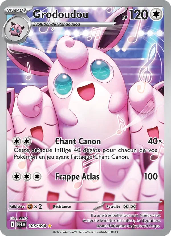 Carte Pokémon Grodoudou 105/094 — Flammes Fantasmagoriques