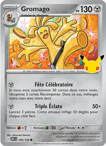 Carte Pokémon Gromago 108/128 du set 30e Anniversaire