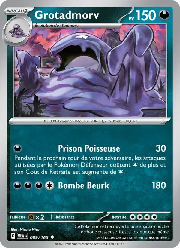 Carte Pokémon Grotadmorv 089/165 — 151