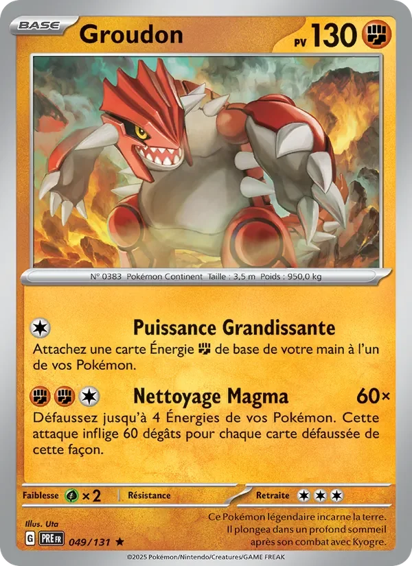 Carte Pokémon Groudon 049/131 — Évolutions Prismatiques
