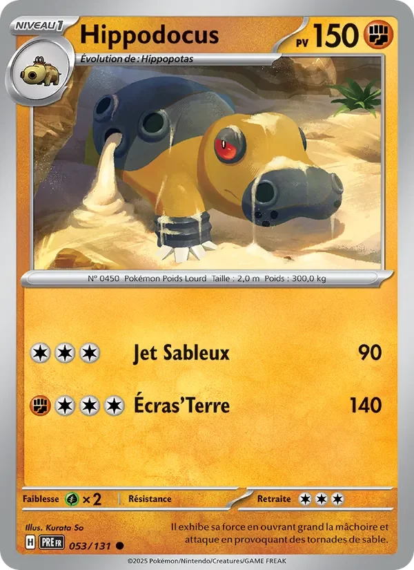 Carte Pokémon Hippodocus 053/131 — Évolutions Prismatiques