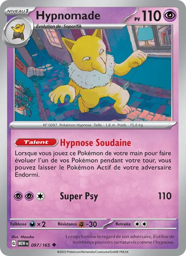 Carte Pokémon Hypnomade 097/165 — 151